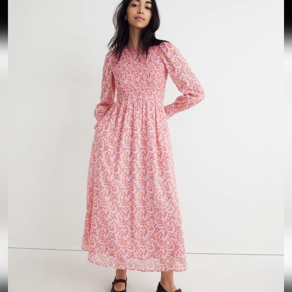 Banjanan Voile Flicker Dress In Peony Floral